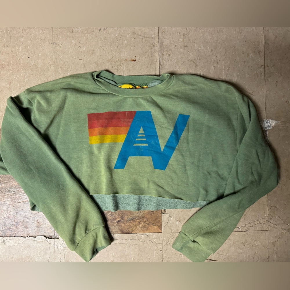 Aviator nation cropped sweatshirt medium